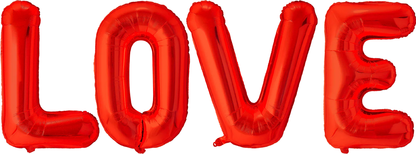 Red LOVE Foil Balloon - CasaRosa