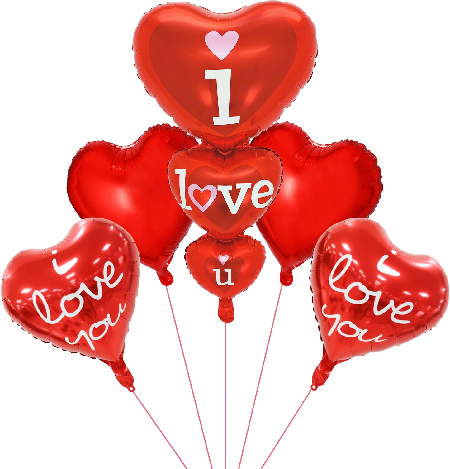 I LOVE YOU Foil Balloon set - RED - CasaRosa