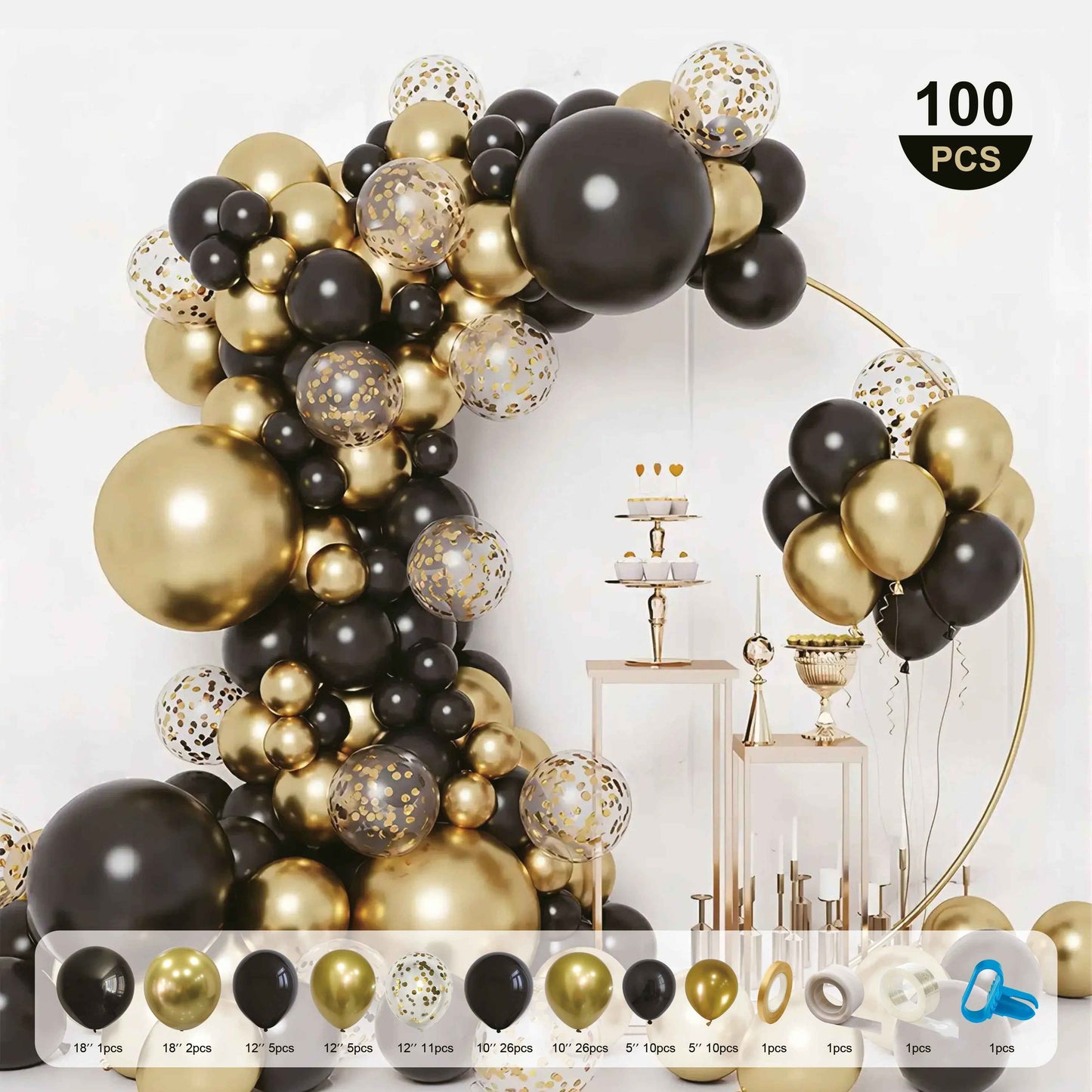 Midnight Luxe Balloon Garland Kit