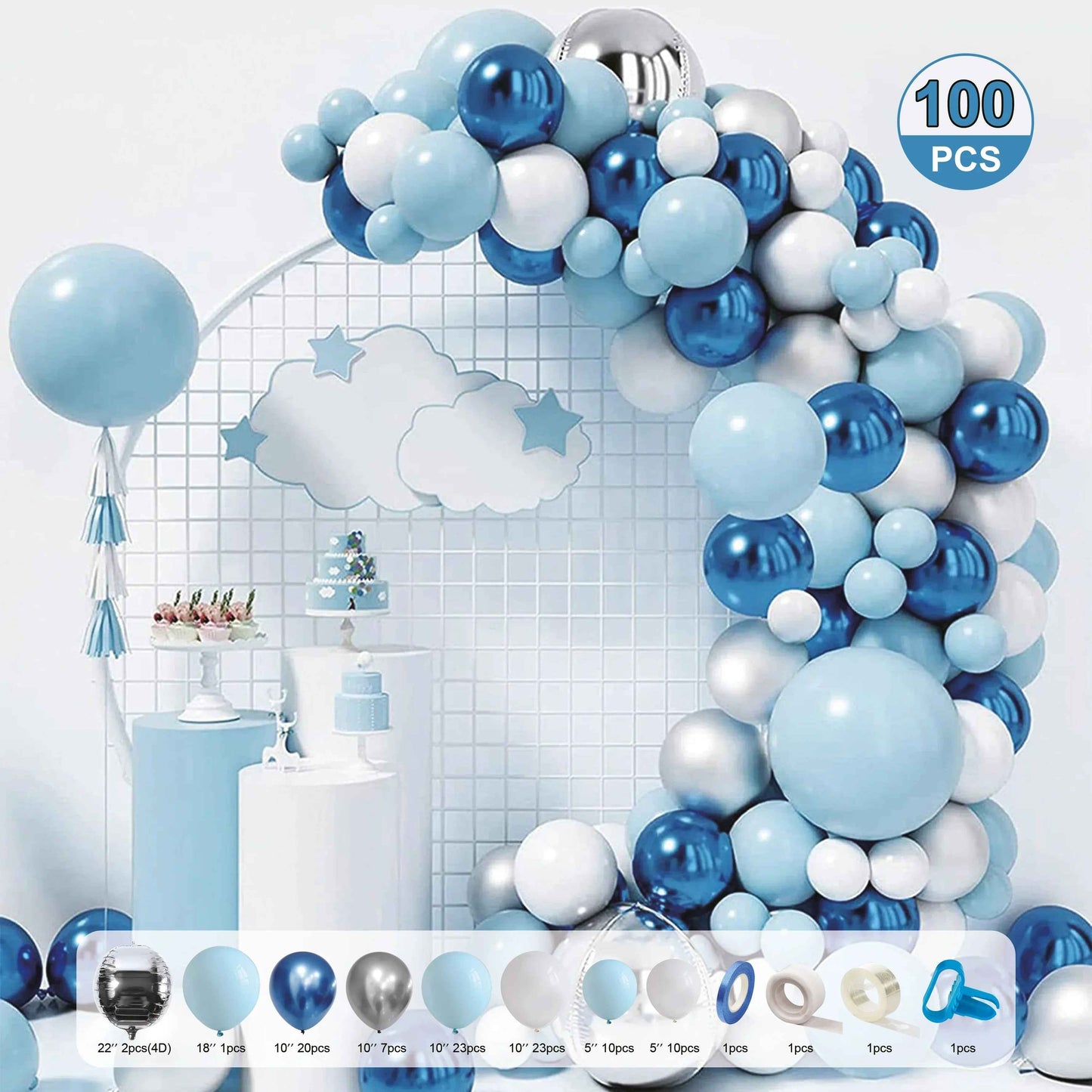 Arctic Glow Balloon Garland Kit