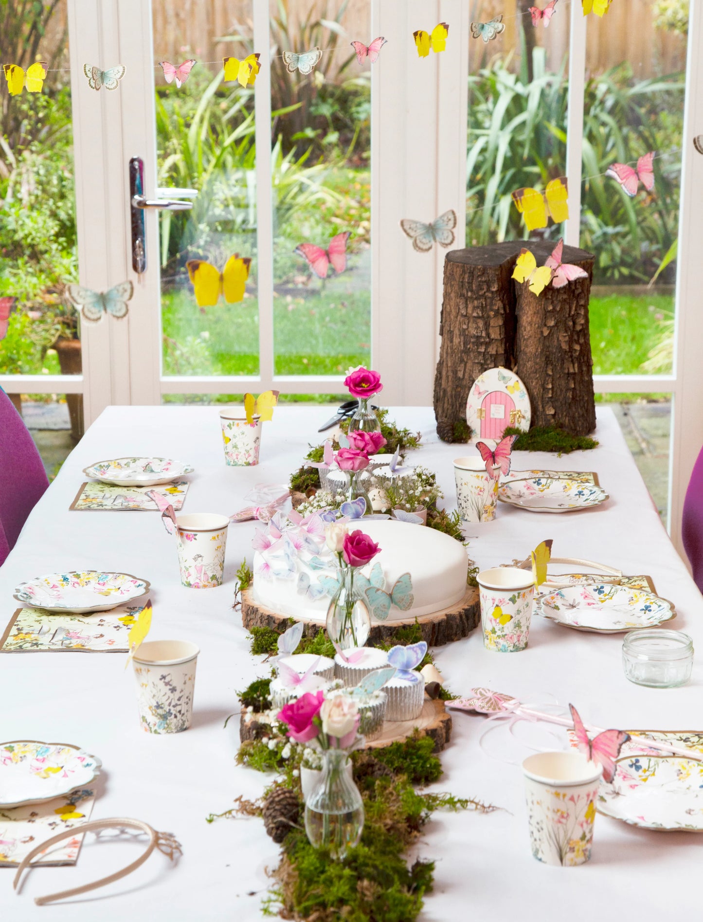 Guirlande de papillons colorés 2,5 m