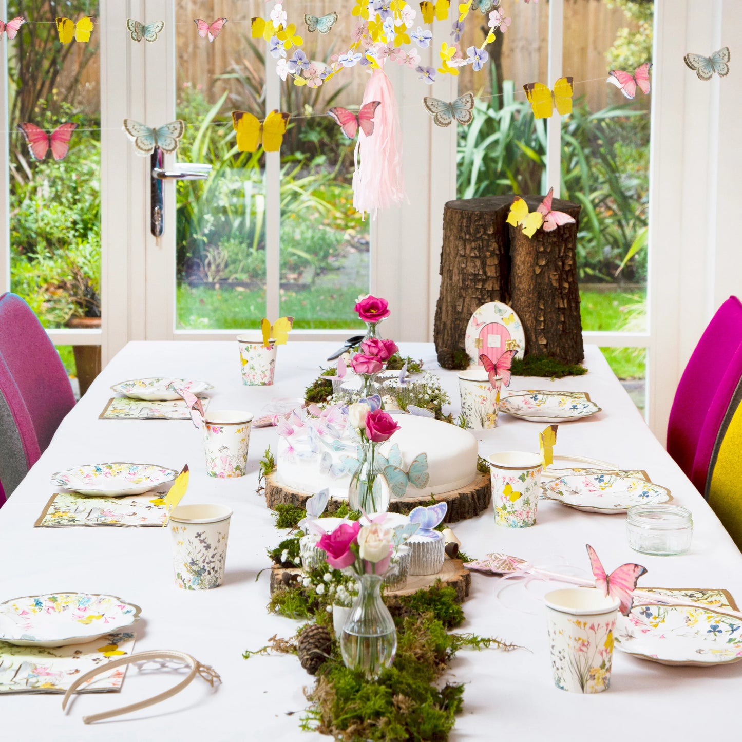 Gobelets en papier papillon et fée 12 pièces