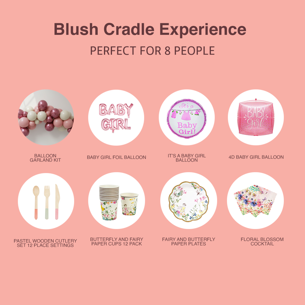 مجموعة Blush Cradle Baby Shower