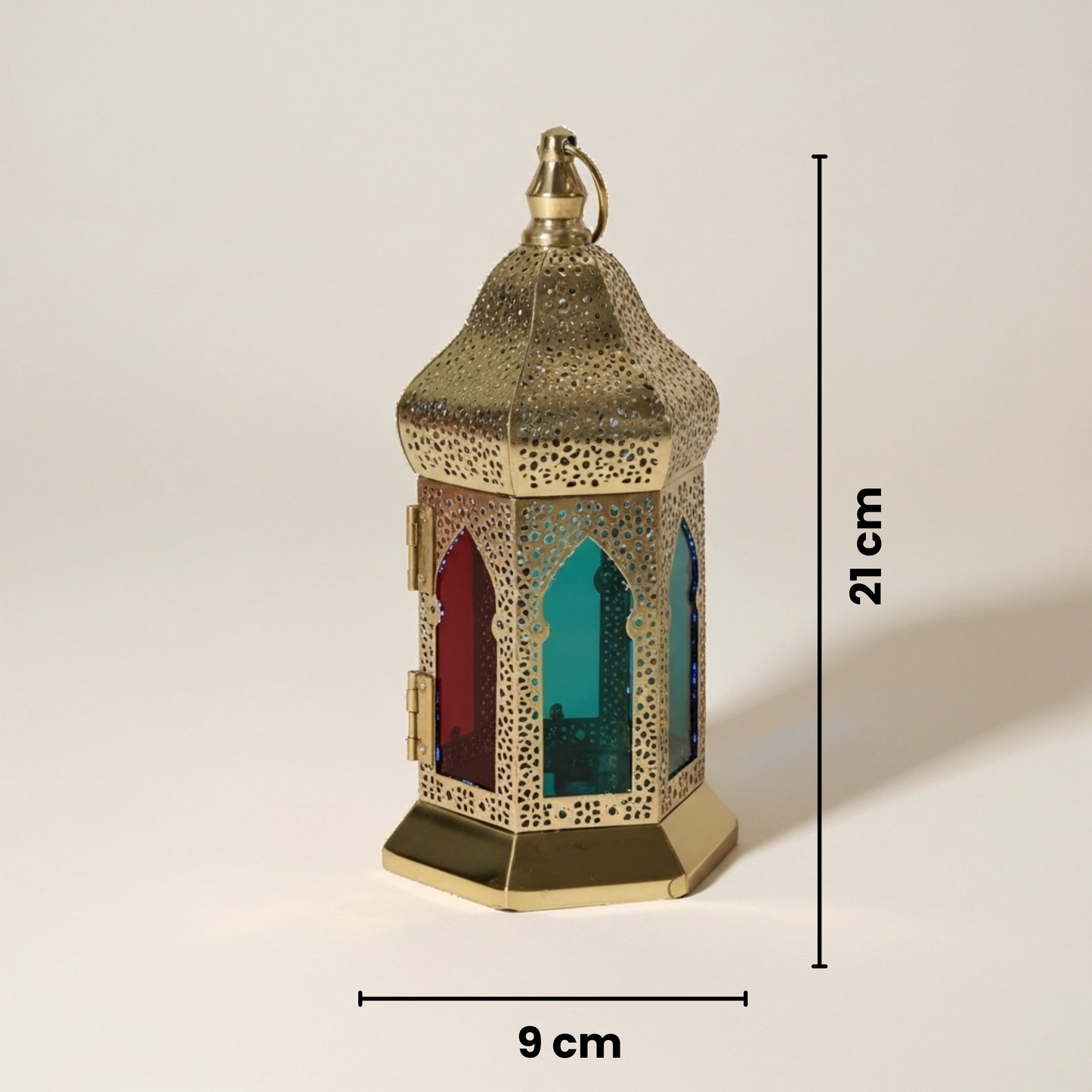 Lanterne à Bougie en Métal et Verre 9×21 cm