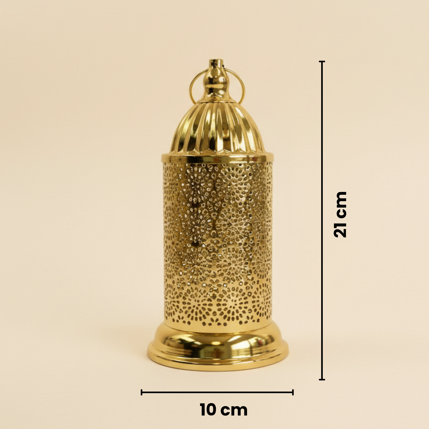 Lanterne Décorative LED en Métal 10×21 cm