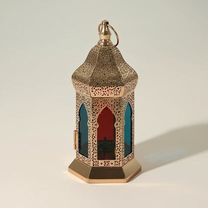 Lanterne à Bougie en Métal et Verre 9×21 cm