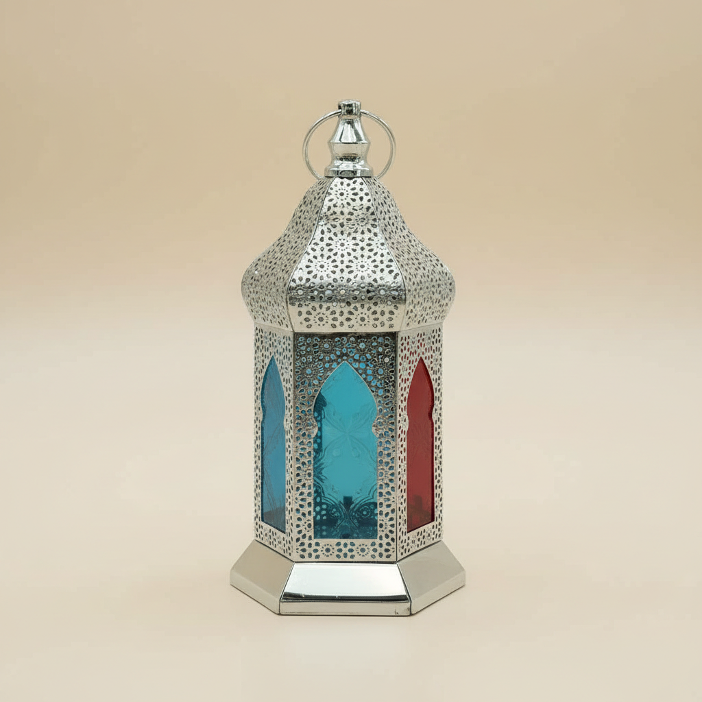 Lanterne à Bougie en Métal et Verre 9×21 cm