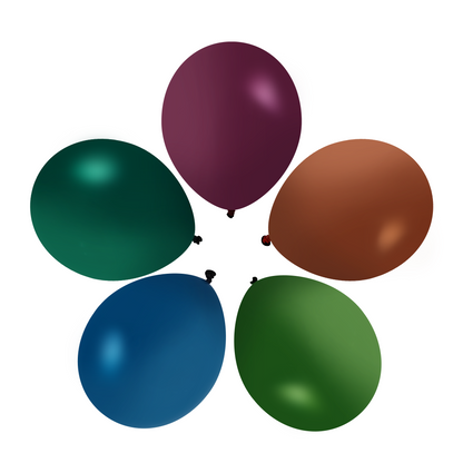 Latex Balloon Chrome Agate 25 cm Pack of 12 pcs