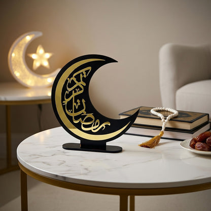 زينة رمضان «رمضان كريم» على شكل هلال 25 × 27 سم 