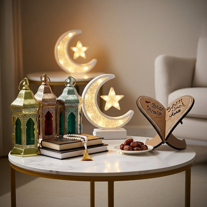 Wooden Quran Holder Heart Shape 23 × 24 cm