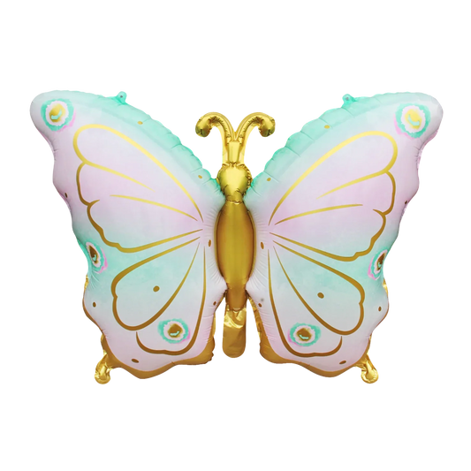 Goldish Butterfly Foil Balloon - CasaRosa