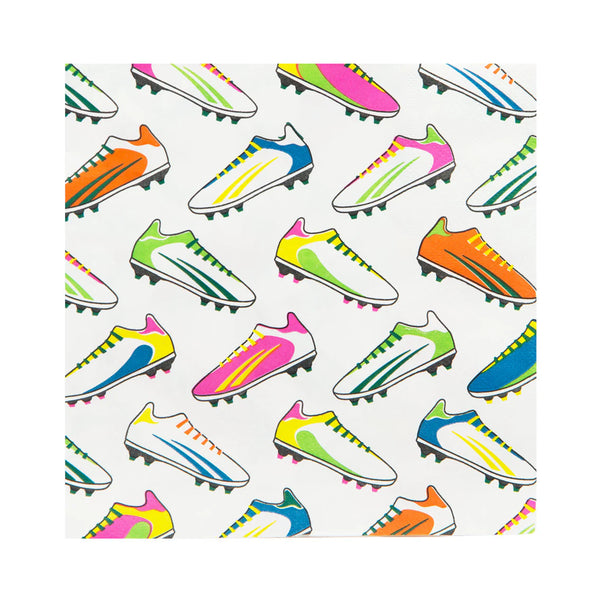Recyclable Football Party Paper Napkins 20 Pack
