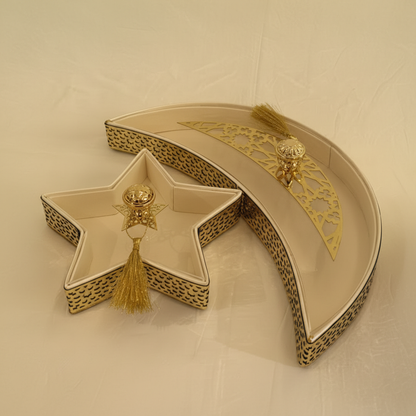 Plat de Service en Forme de Croissant  20×40 cm