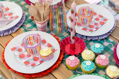 طقم أدوات مائدة خشبية للنزهات 24 قطعة