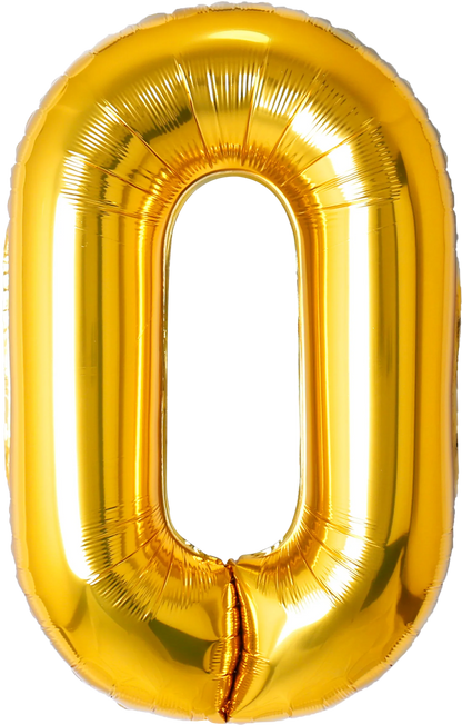 40 Inch Number 0 Foil Balloon - CasaRosa