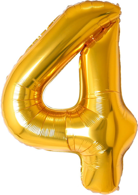 40 Inch Number 4 Foil Balloon - CasaRosa