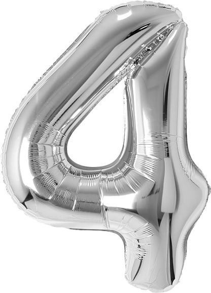 40 Inch Number 4 Foil Balloon - CasaRosa
