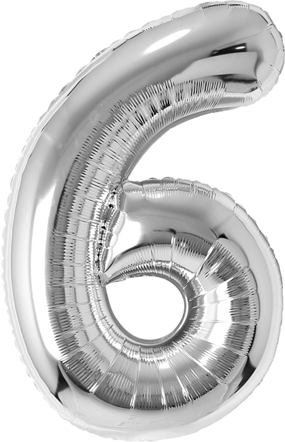 40 Inch Number 6 Foil Balloon - CasaRosa