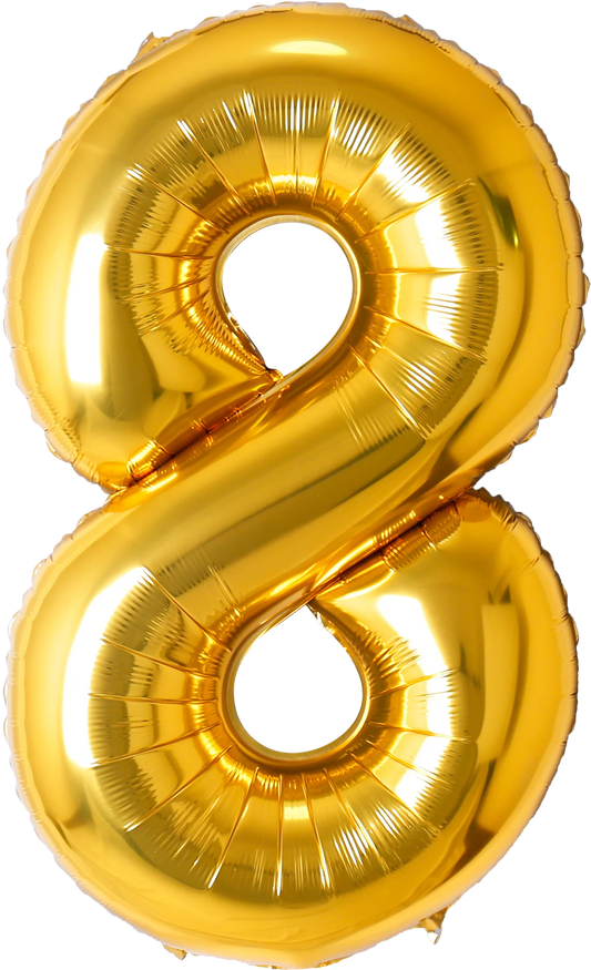 40 Inch Number 8 Foil Balloon - CasaRosa