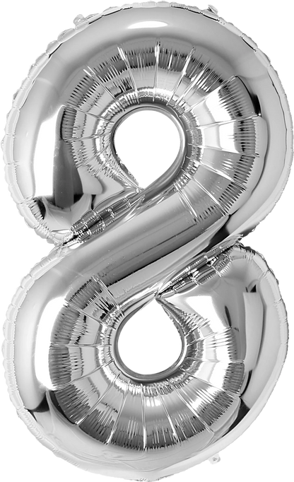 40 Inch Number 8 Foil Balloon - CasaRosa