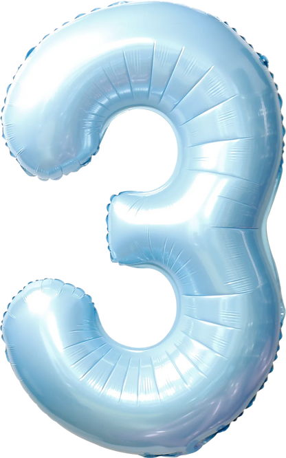 40 Inch Number 3 Foil Balloon - CasaRosa