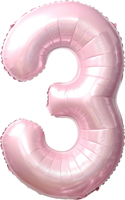 40 Inch Number 3 Foil Balloon - CasaRosa