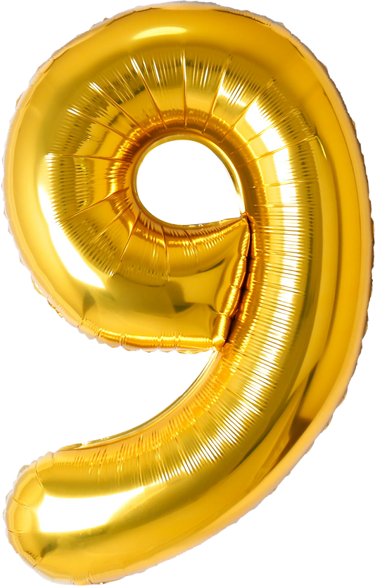 40 Inch Number 9 Foil Balloon - CasaRosa