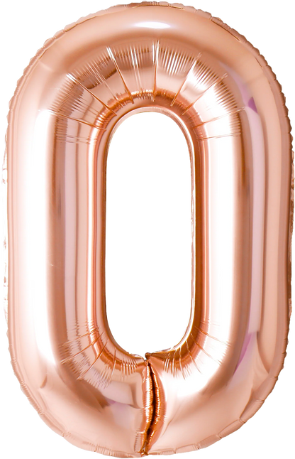 40 Inch Number 0 Foil Balloon - CasaRosa
