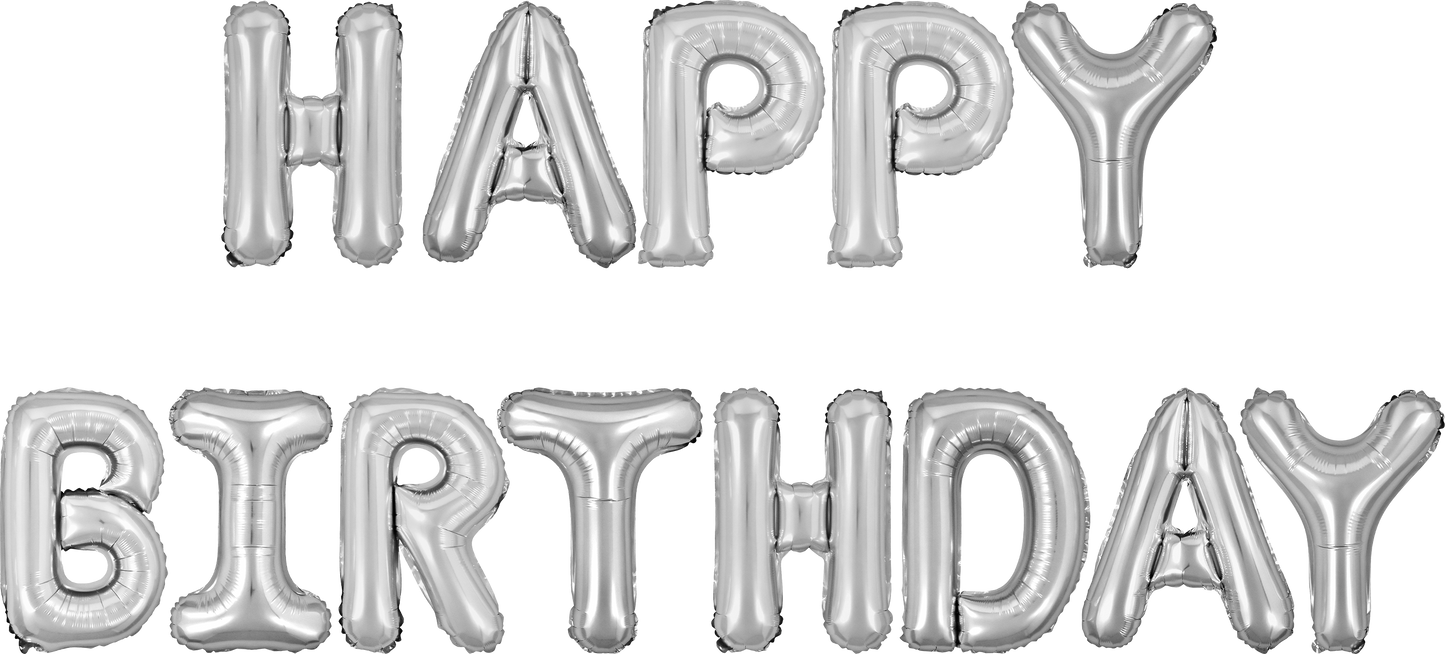 Ballon métallisé Happy Birthday