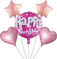بالونات عيد ميلاد "Happy Birthday" حزمة 5 قطع