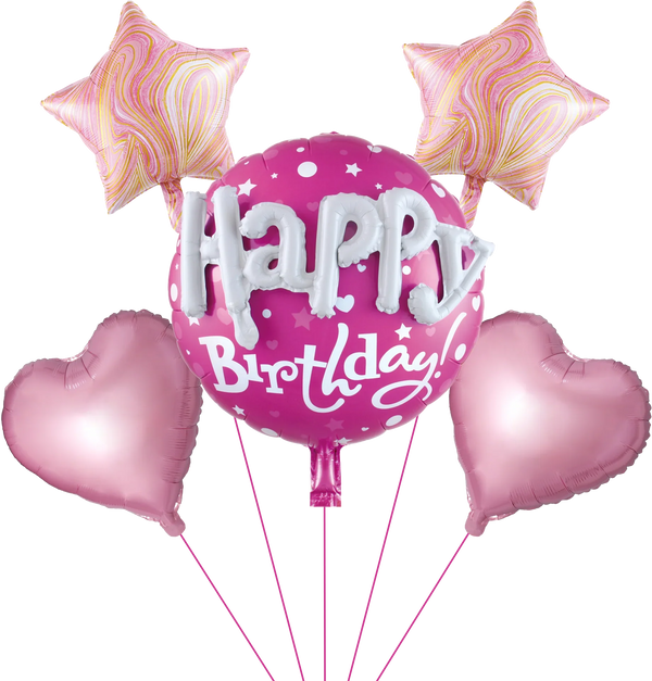 بالونات عيد ميلاد "Happy Birthday" حزمة 5 قطع