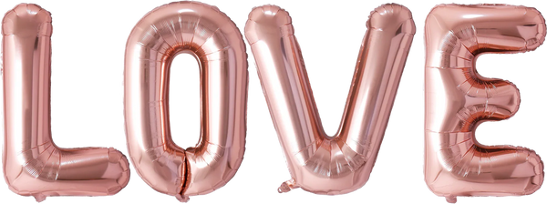 Ballon métallisé LOVE champagne