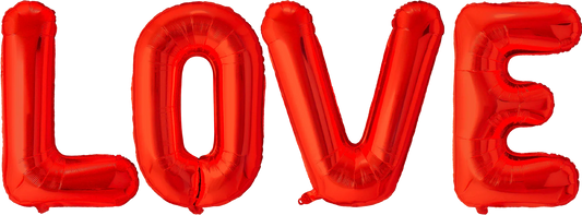Red LOVE Foil Balloon - CasaRosa