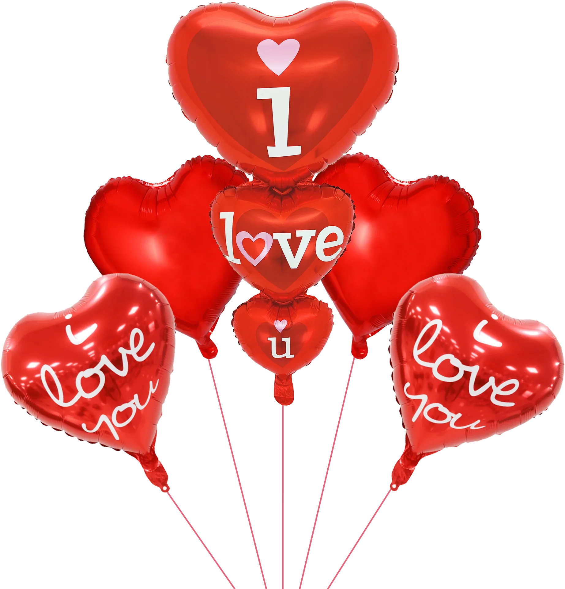 I LOVE YOU Foil Balloon set - RED - CasaRosa