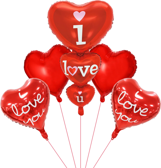 I LOVE YOU Foil Balloon set - RED - CasaRosa