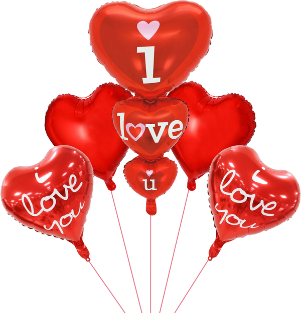 طقم بالونات معدنية I LOVE YOU