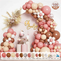 طقم جارلاند بالونات Cocoa Blush