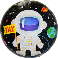 Ballon espace métallisé Happy Birthday