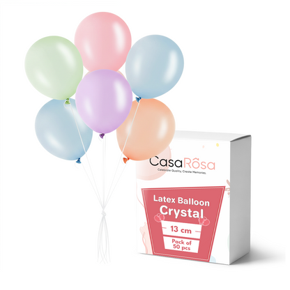 Ballons en latex cristal 13 cm pack de 50 pièces