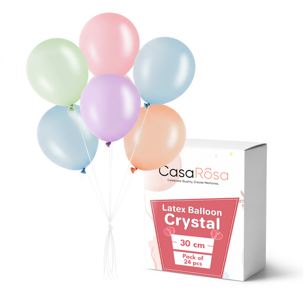 بالونات Latex Crystal مقاس 30 سم حزمة 24 قطعة