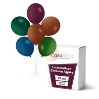 Latex Balloon Chrome Agate 25 cm Pack of 12 pcs