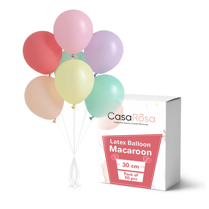 Ballons en Latex Macaron 30 cm pack de 50 pièces