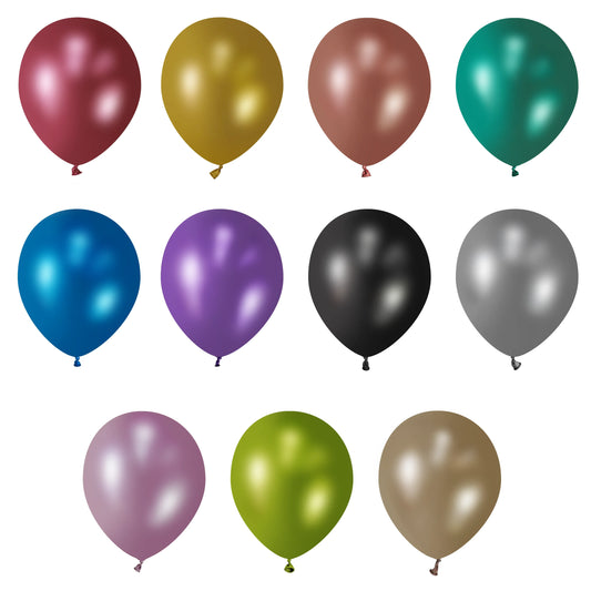 Latex Balloon Chrome 30 cm Pack of 60 pcs