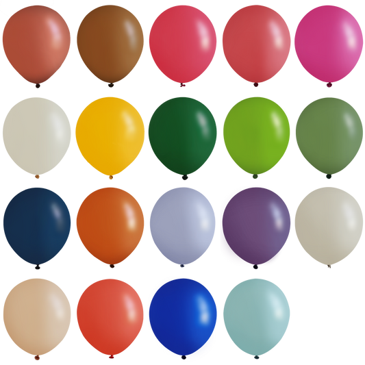 Latex Balloon Retro 45 cm Pack of 8 pcs