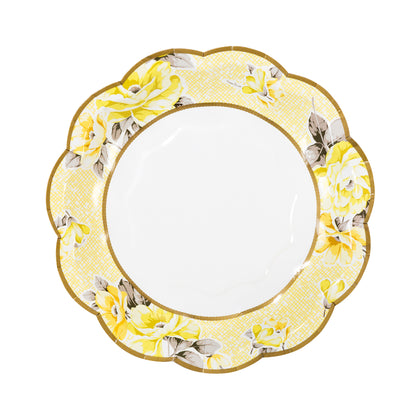 Vintage Floral Paper Plates 12 Pack