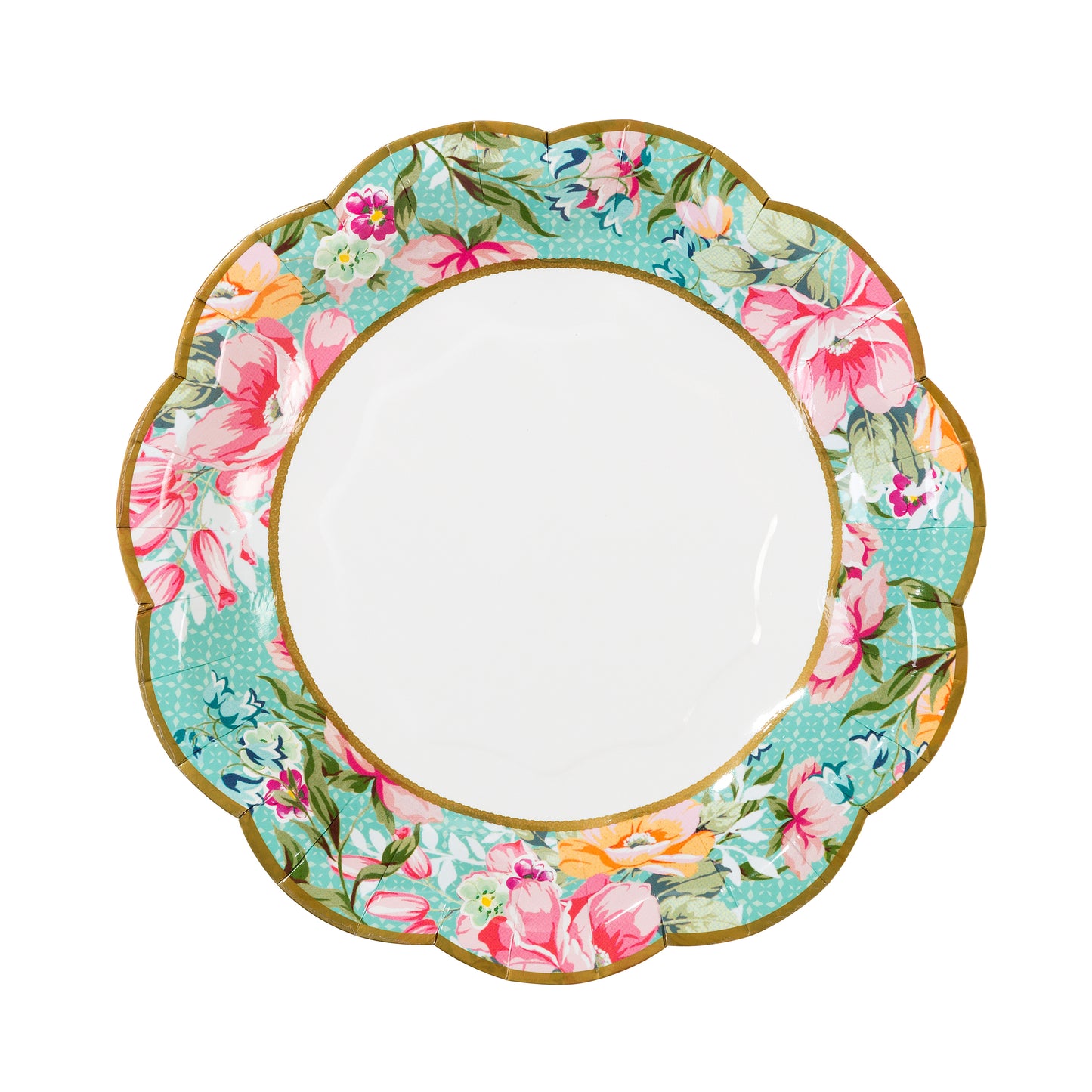 Vintage Floral Paper Plates 12 Pack