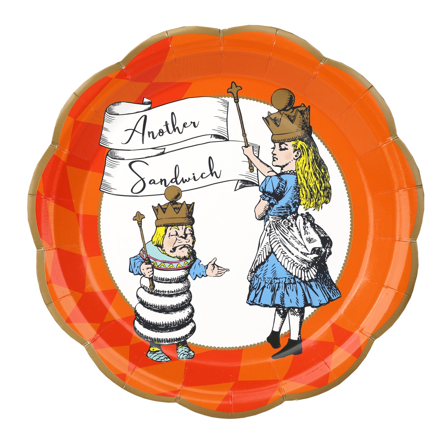 أطباق ورقية زرقاء Alice in Wonderland 12 قطعة