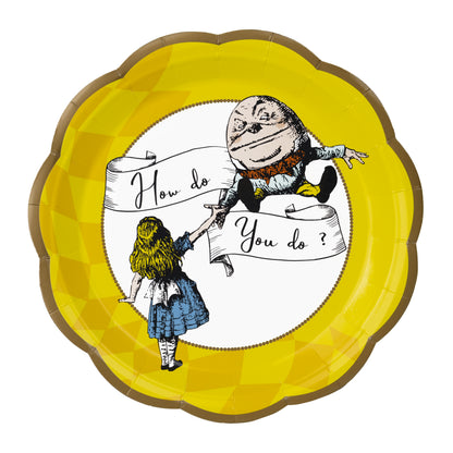 أطباق ورقية زرقاء Alice in Wonderland 12 قطعة