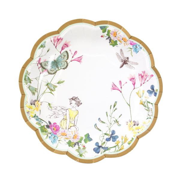 Assiettes en papier fée et papillon