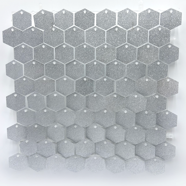 Panneaux de Fond Hexagonaux Finition Pailletée